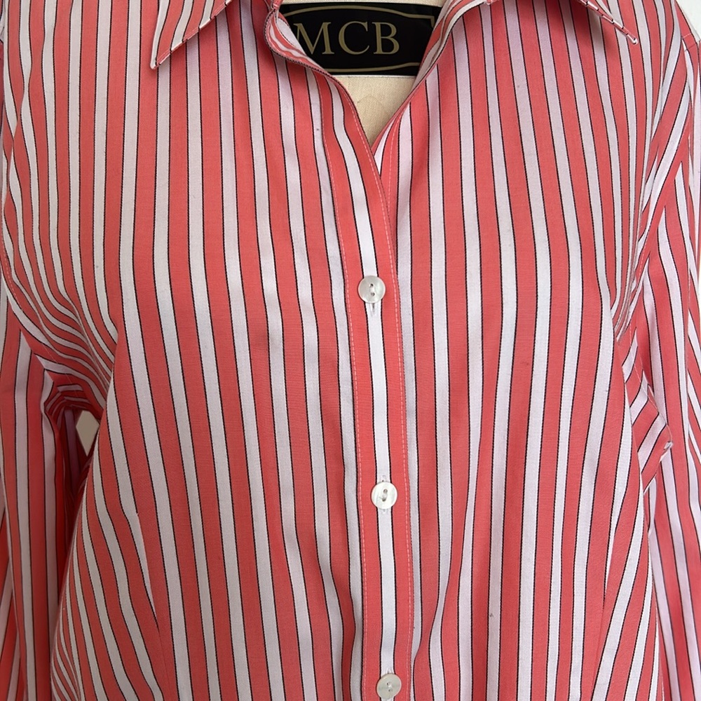 Foxcroft No Iron Fitted Button Down In Size 16 - image 5